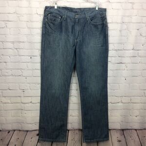 Levi's 514 Jeans Men's Size 38x32 Blue Med Wash Stretch Straight Leg Festival